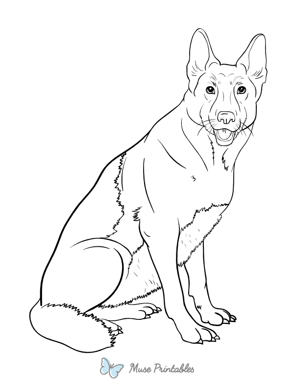 100 German Shepherd Coloring Pages Printable 19