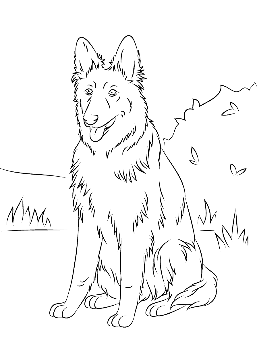 100 German Shepherd Coloring Pages Printable 31