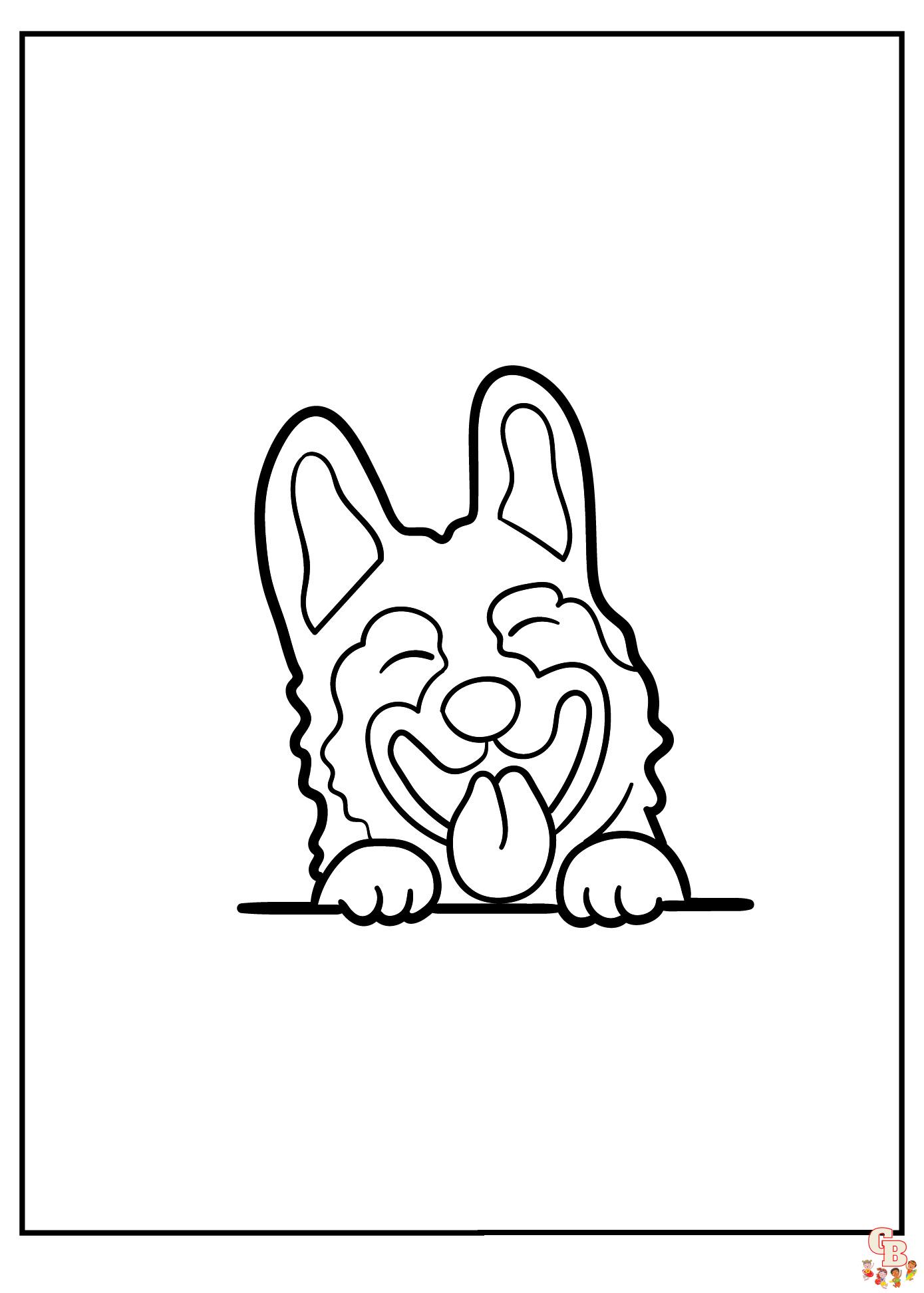 100 German Shepherd Coloring Pages Printable 34