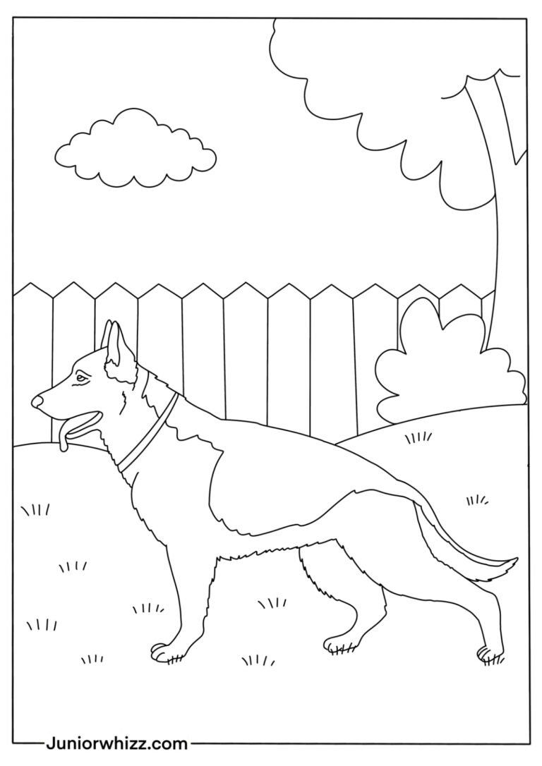 100 German Shepherd Coloring Pages Printable 35