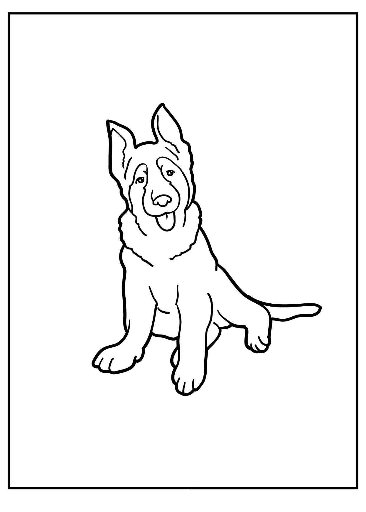 100 German Shepherd Coloring Pages Printable 49