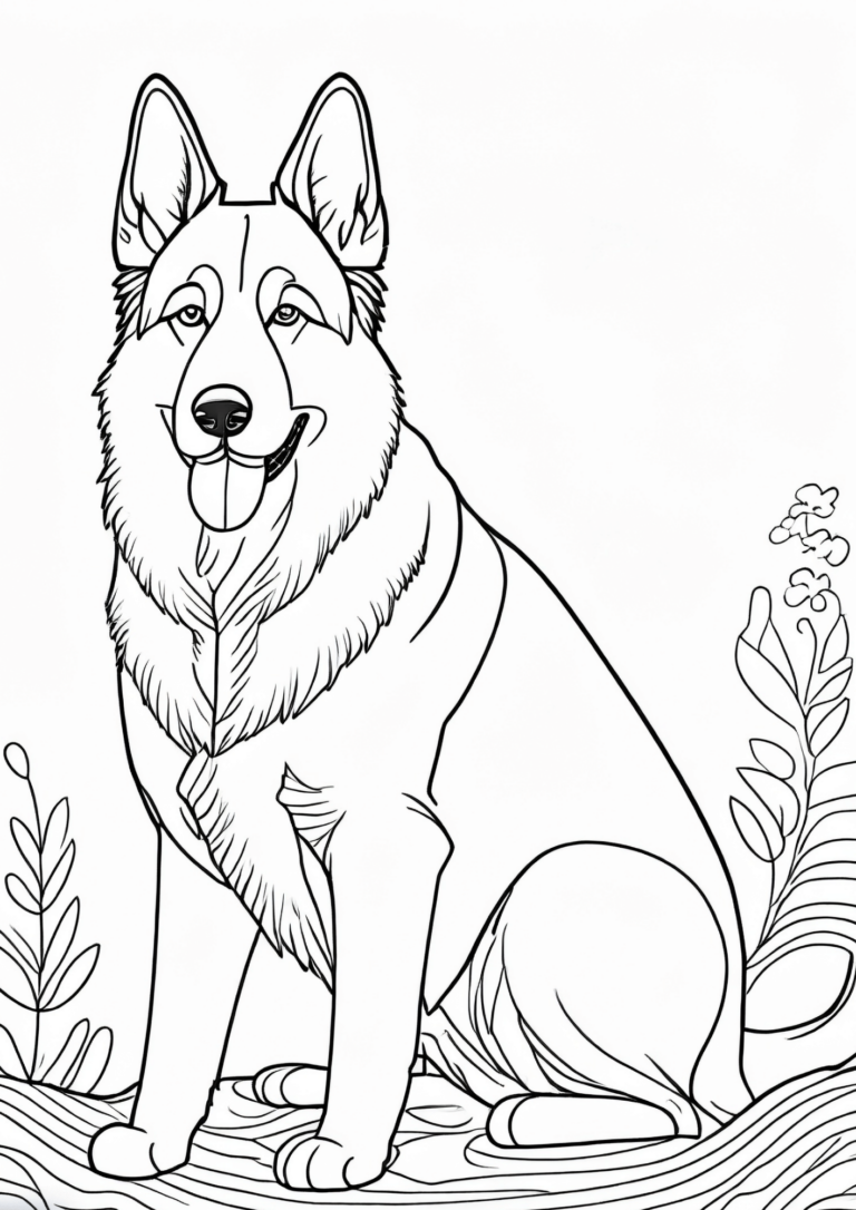 100 German Shepherd Coloring Pages Printable 54