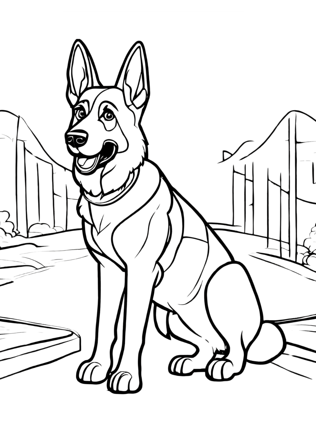 100 German Shepherd Coloring Pages Printable 74