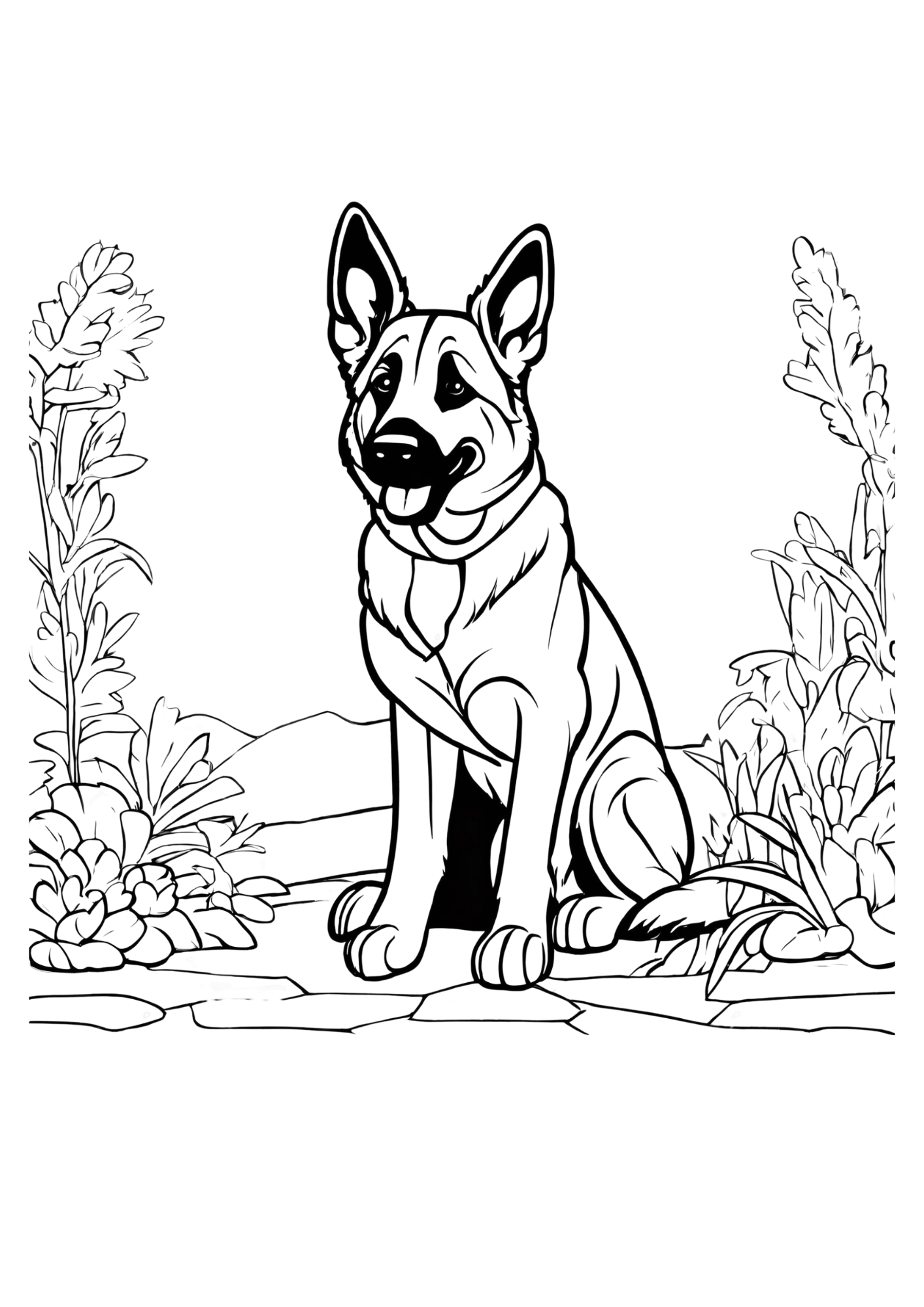 100 German Shepherd Coloring Pages Printable 8