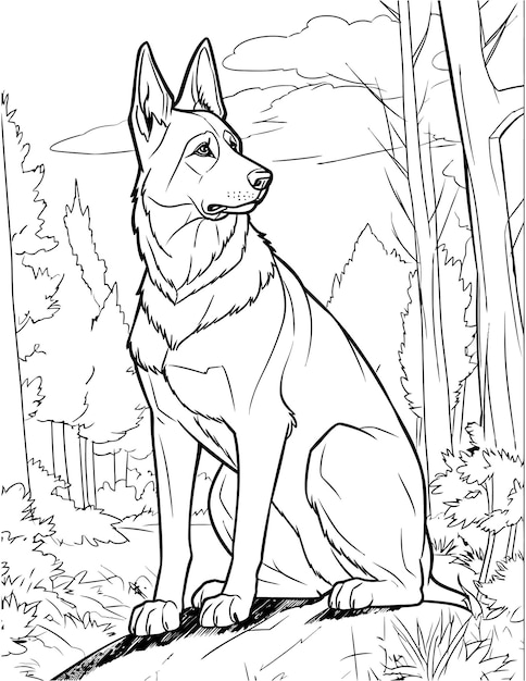 100 German Shepherd Coloring Pages Printable 85