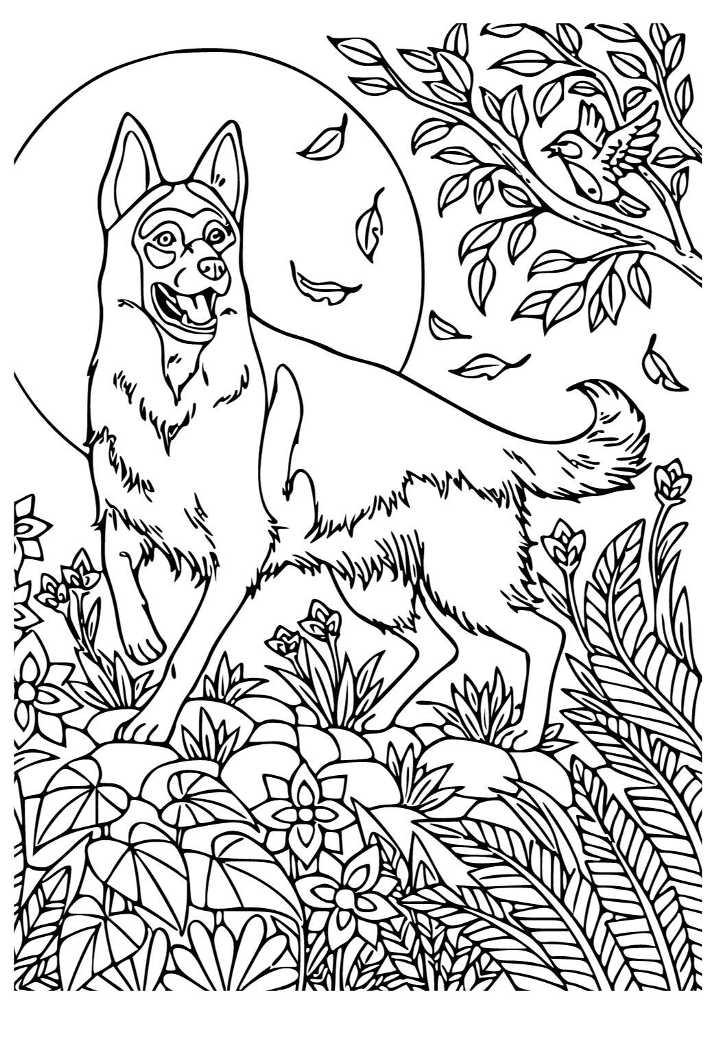 100 German Shepherd Coloring Pages Printable 99