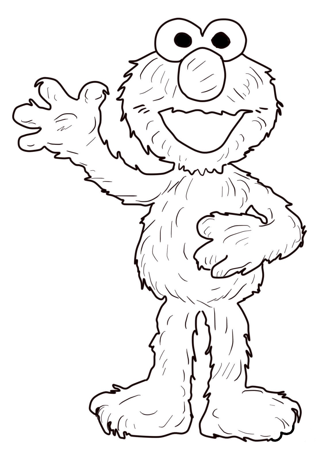 101 Free Elmo Coloring Pages for Kids Printable 10