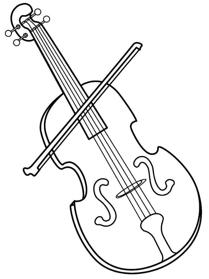 109 Violin Coloring Pages Printable 10