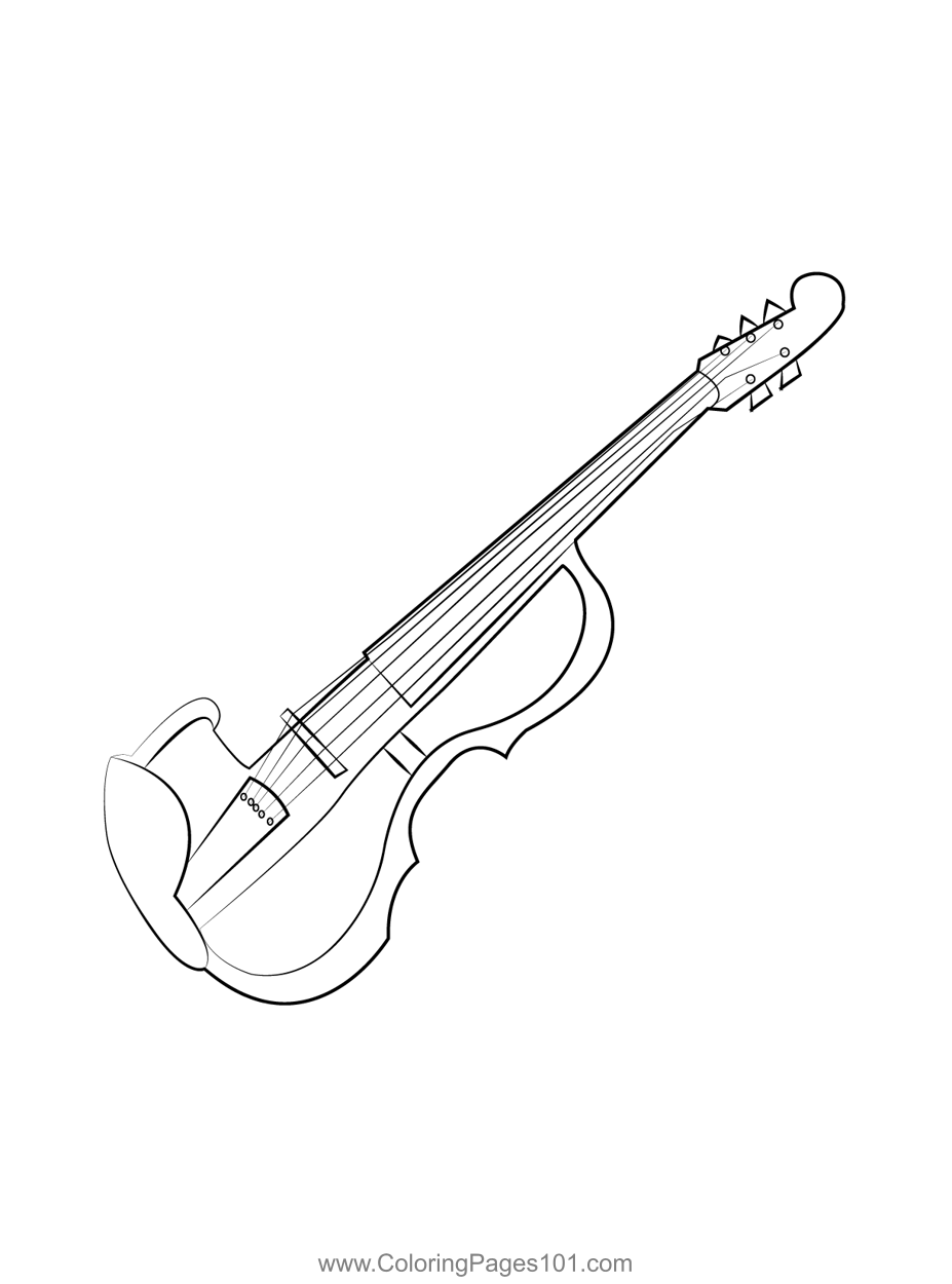 109 Violin Coloring Pages Printable 100