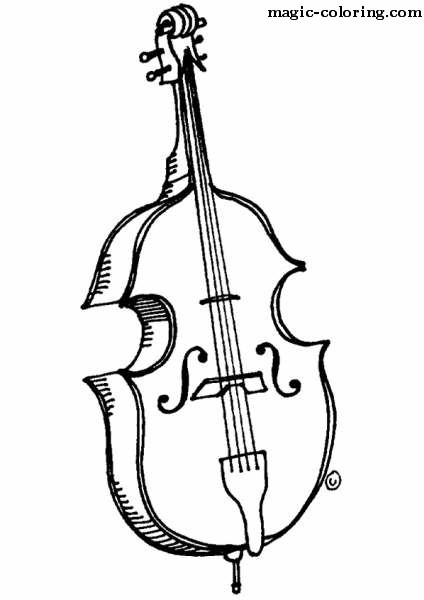 109 Violin Coloring Pages Printable 107