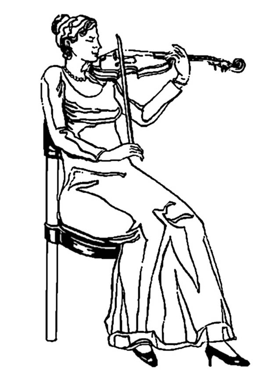 109 Violin Coloring Pages Printable 12