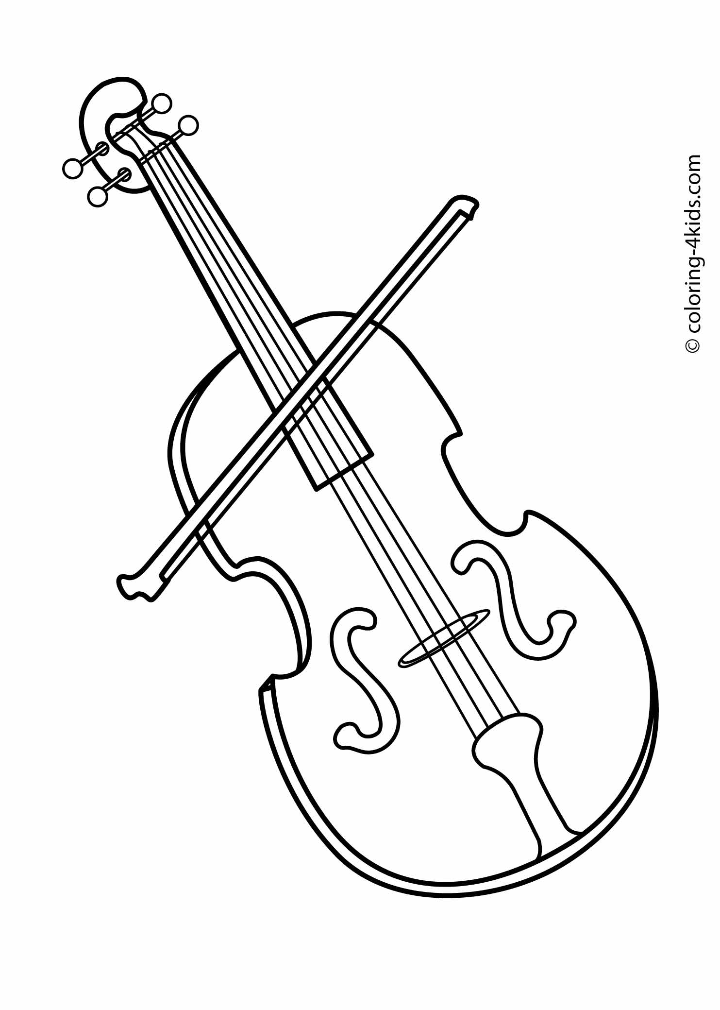 109 Violin Coloring Pages Printable 13