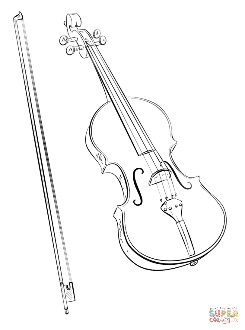 109 Violin Coloring Pages Printable 14