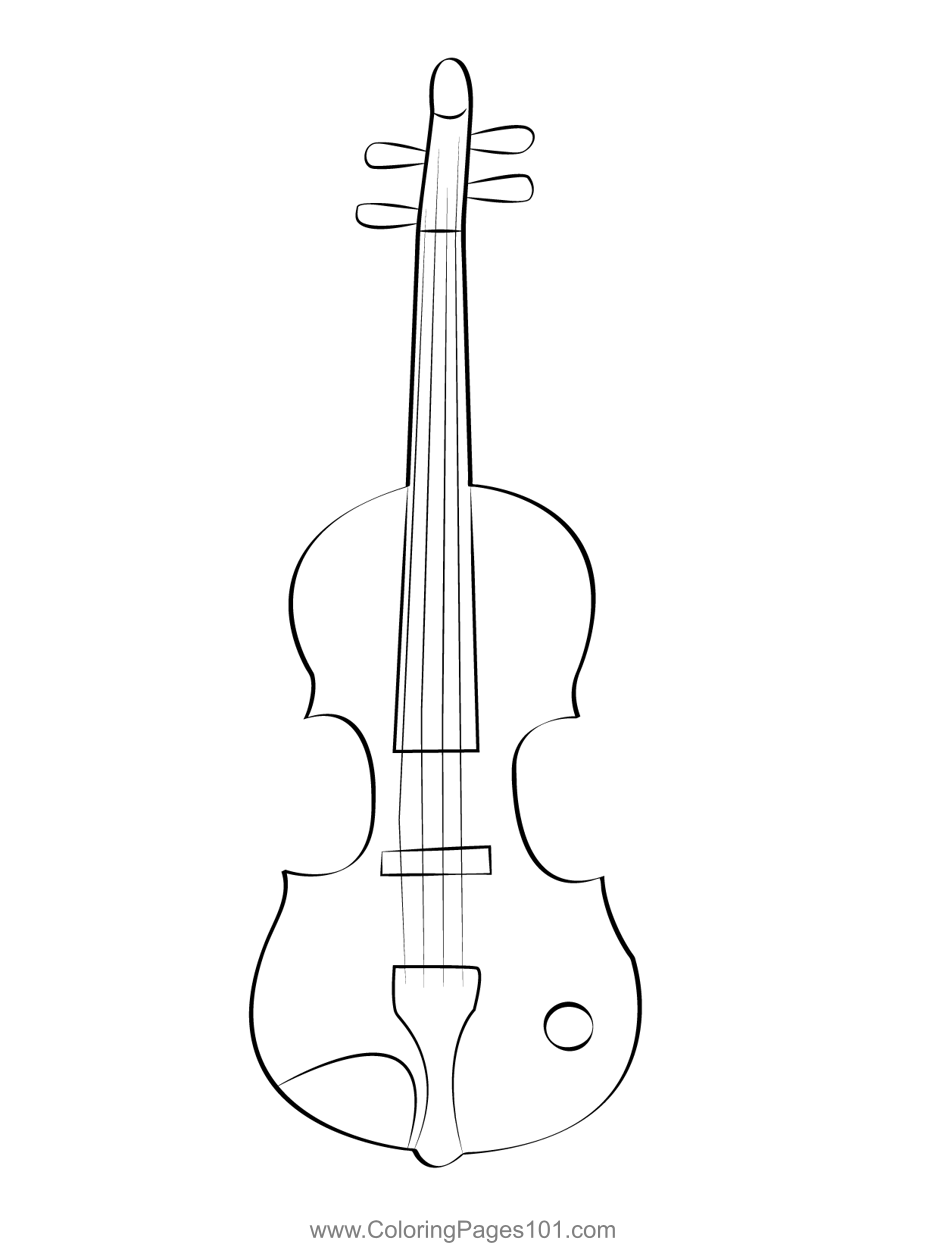 109 Violin Coloring Pages Printable 16