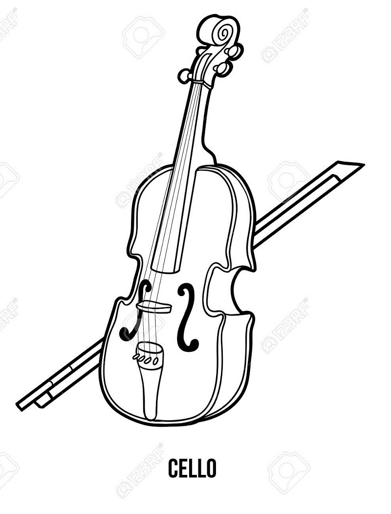 109 Violin Coloring Pages Printable 23