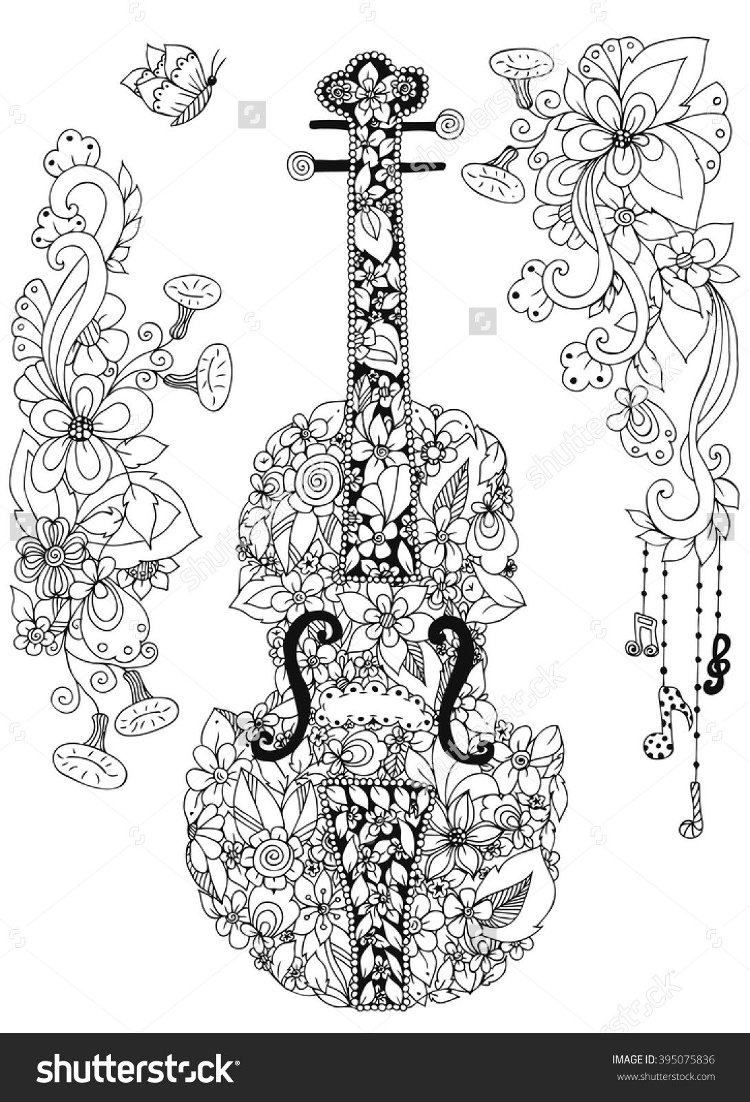 109 Violin Coloring Pages Printable 29