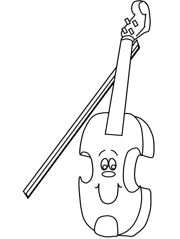 109 Violin Coloring Pages Printable 3