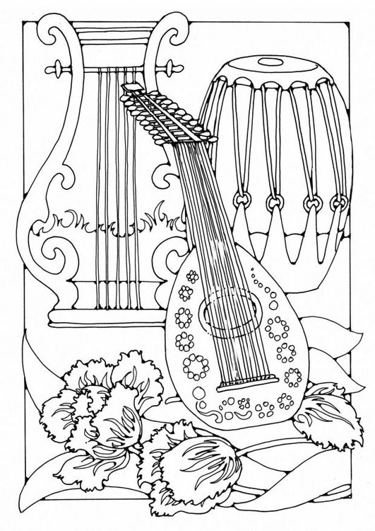 109 Violin Coloring Pages Printable 33