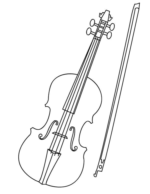 violin coloring pages printable jpg