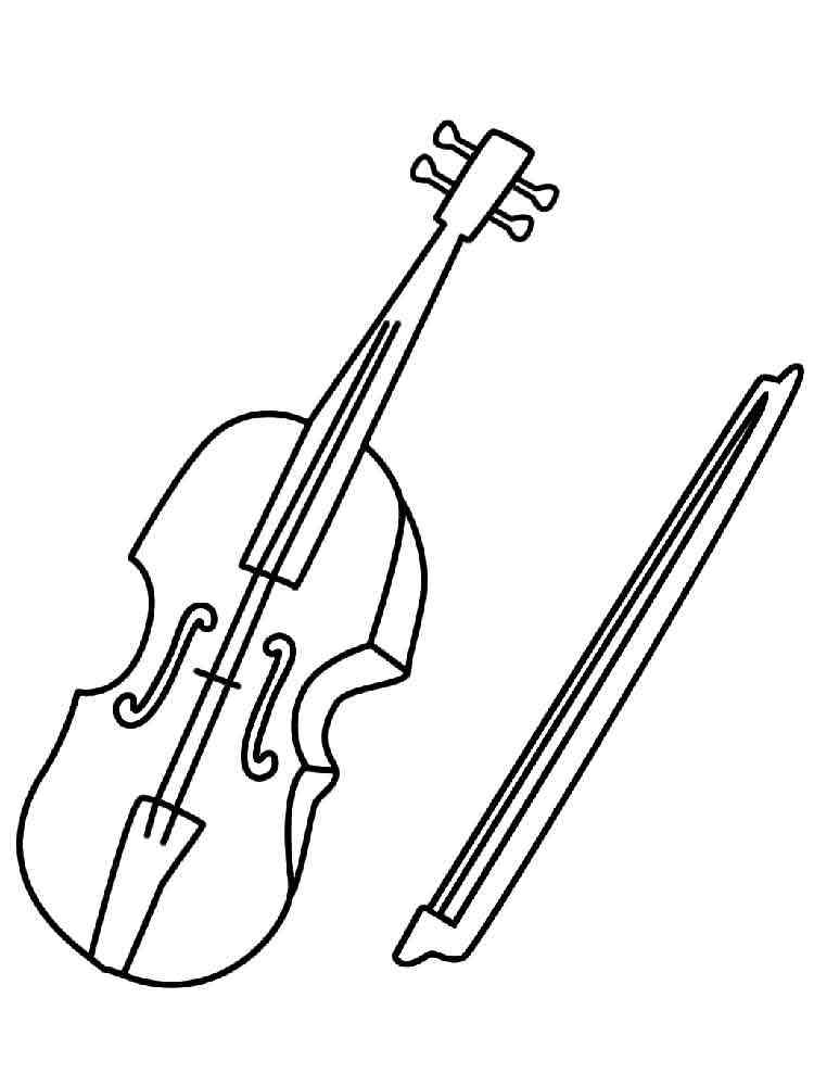 109 Violin Coloring Pages Printable 4