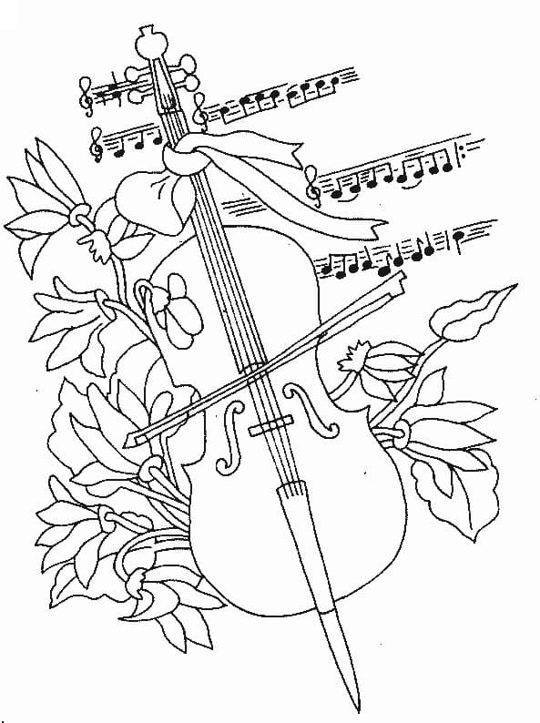 109 Violin Coloring Pages Printable 41