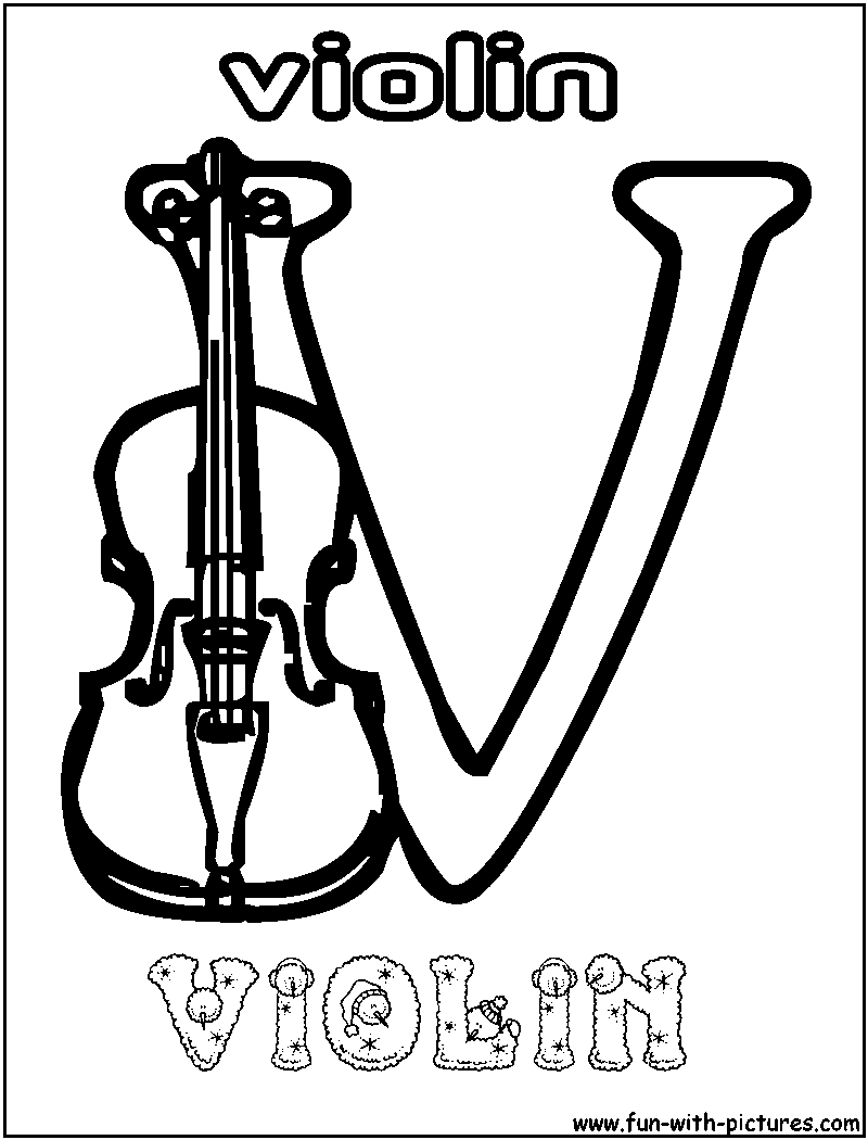 109 Violin Coloring Pages Printable 45