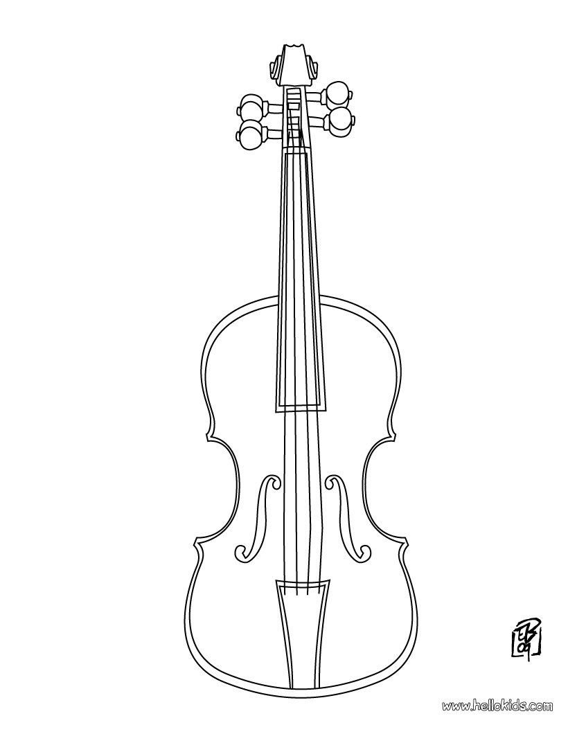 109 Violin Coloring Pages Printable 49