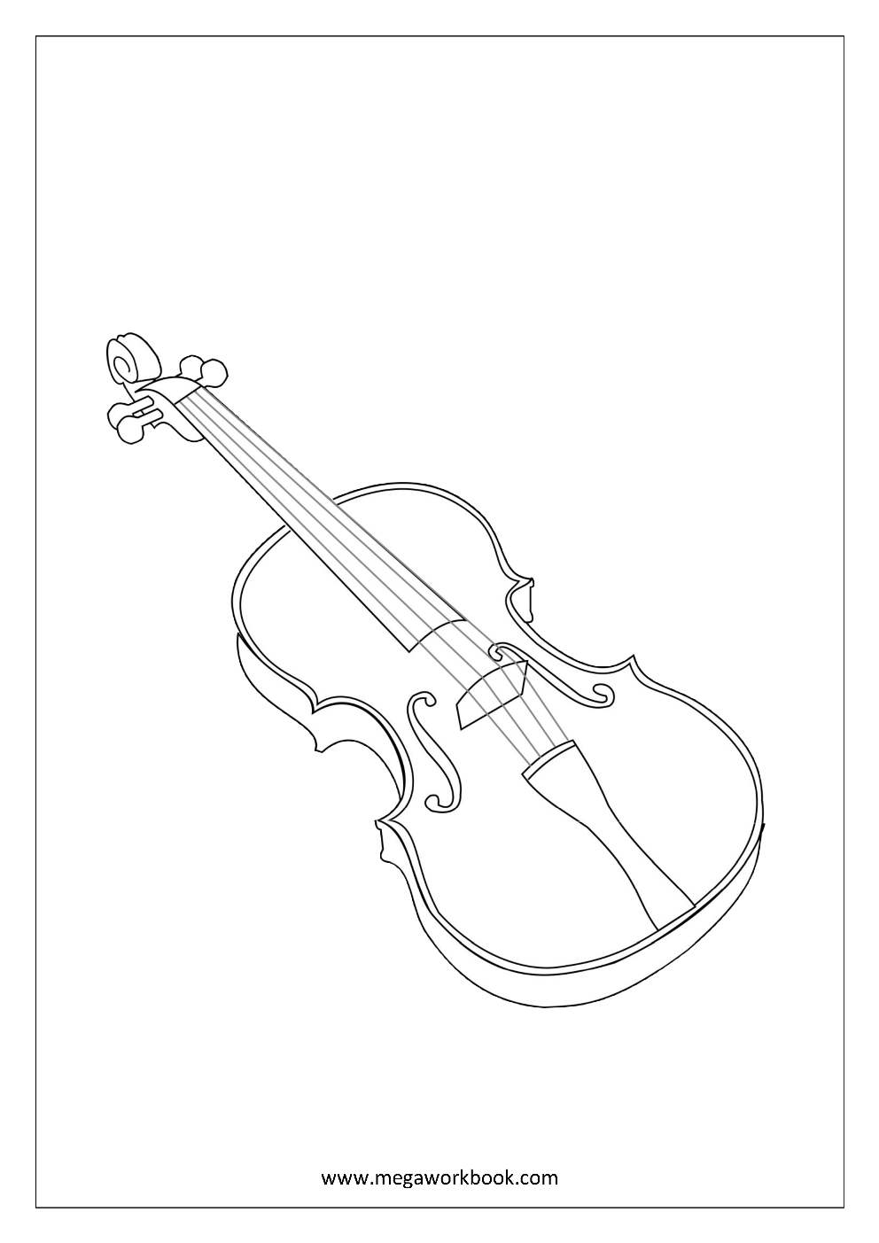 109 Violin Coloring Pages Printable 51