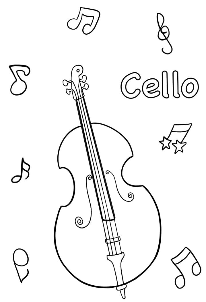 109 Violin Coloring Pages Printable 54