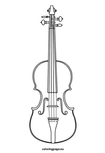 109 Violin Coloring Pages Printable 55