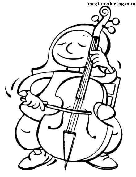 109 Violin Coloring Pages Printable 58