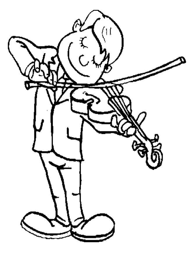 109 Violin Coloring Pages Printable 68