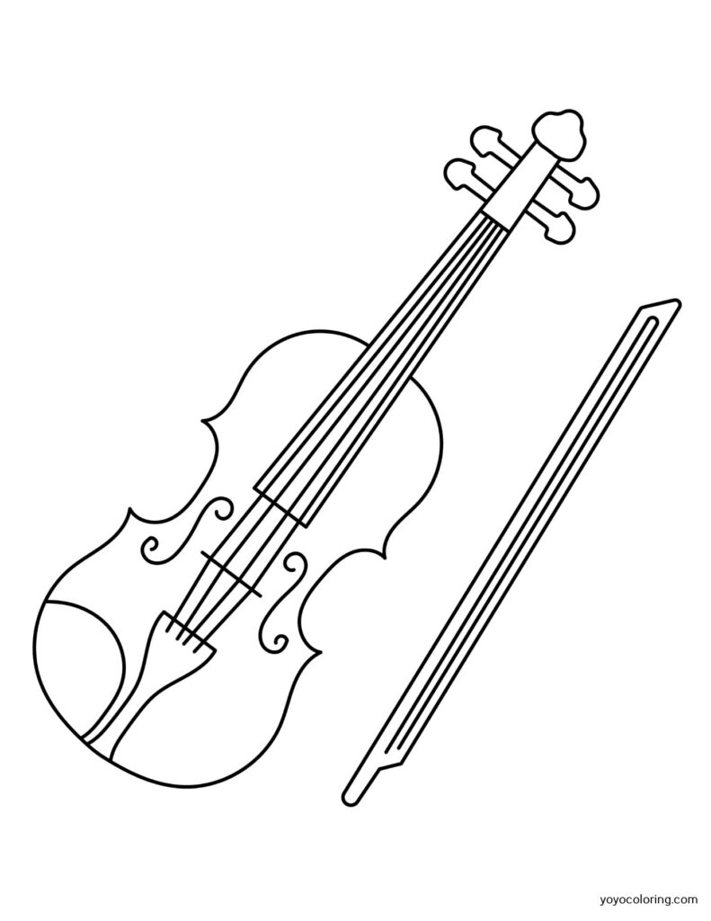 109 Violin Coloring Pages Printable 7