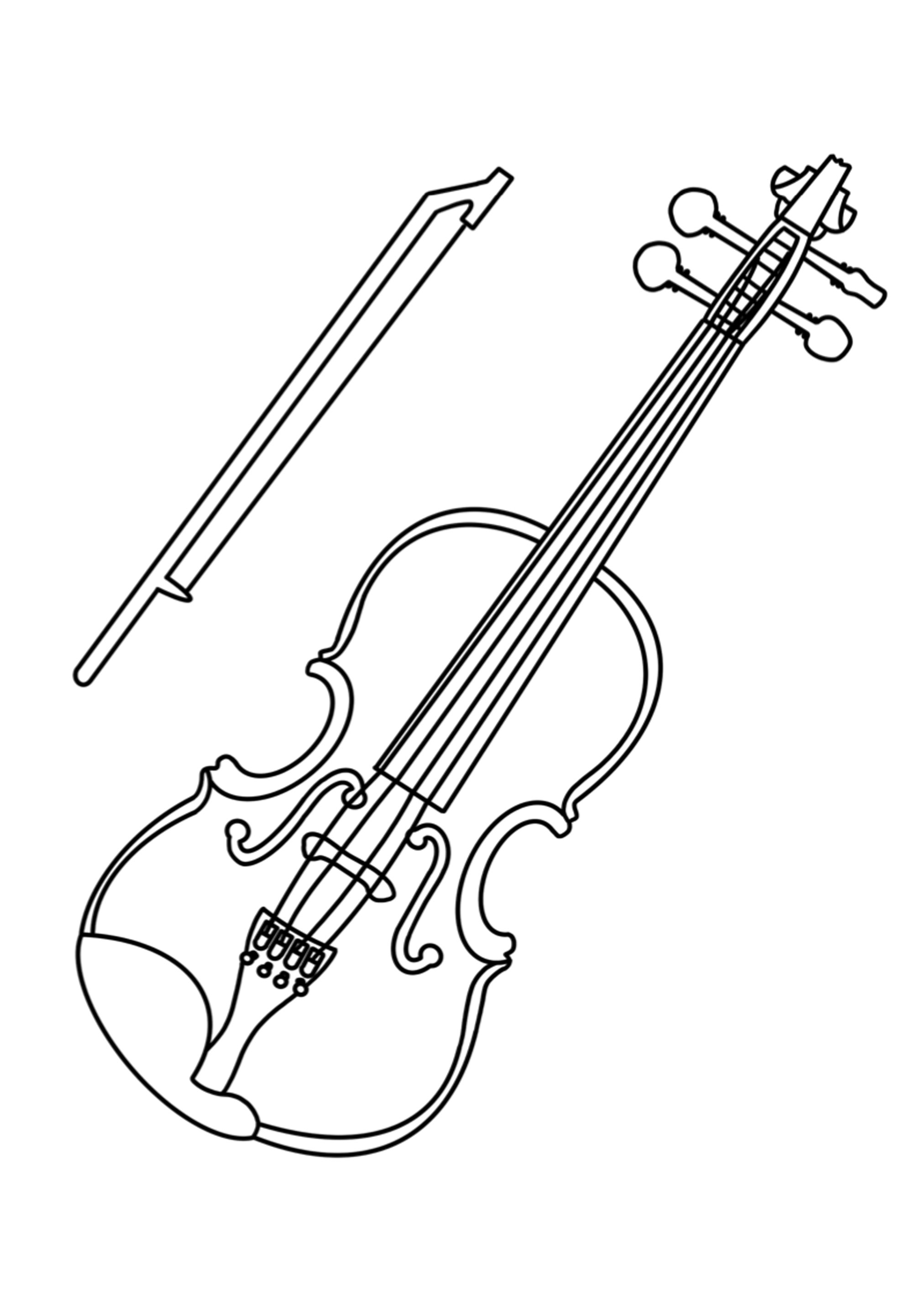 109 Violin Coloring Pages Printable 73