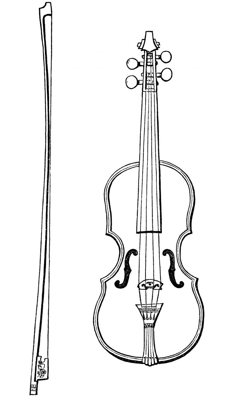 109 Violin Coloring Pages Printable 74