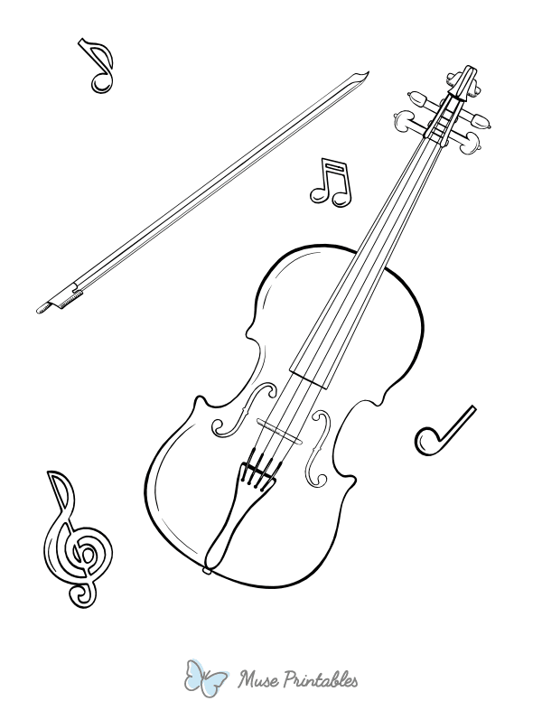 109 Violin Coloring Pages Printable 78