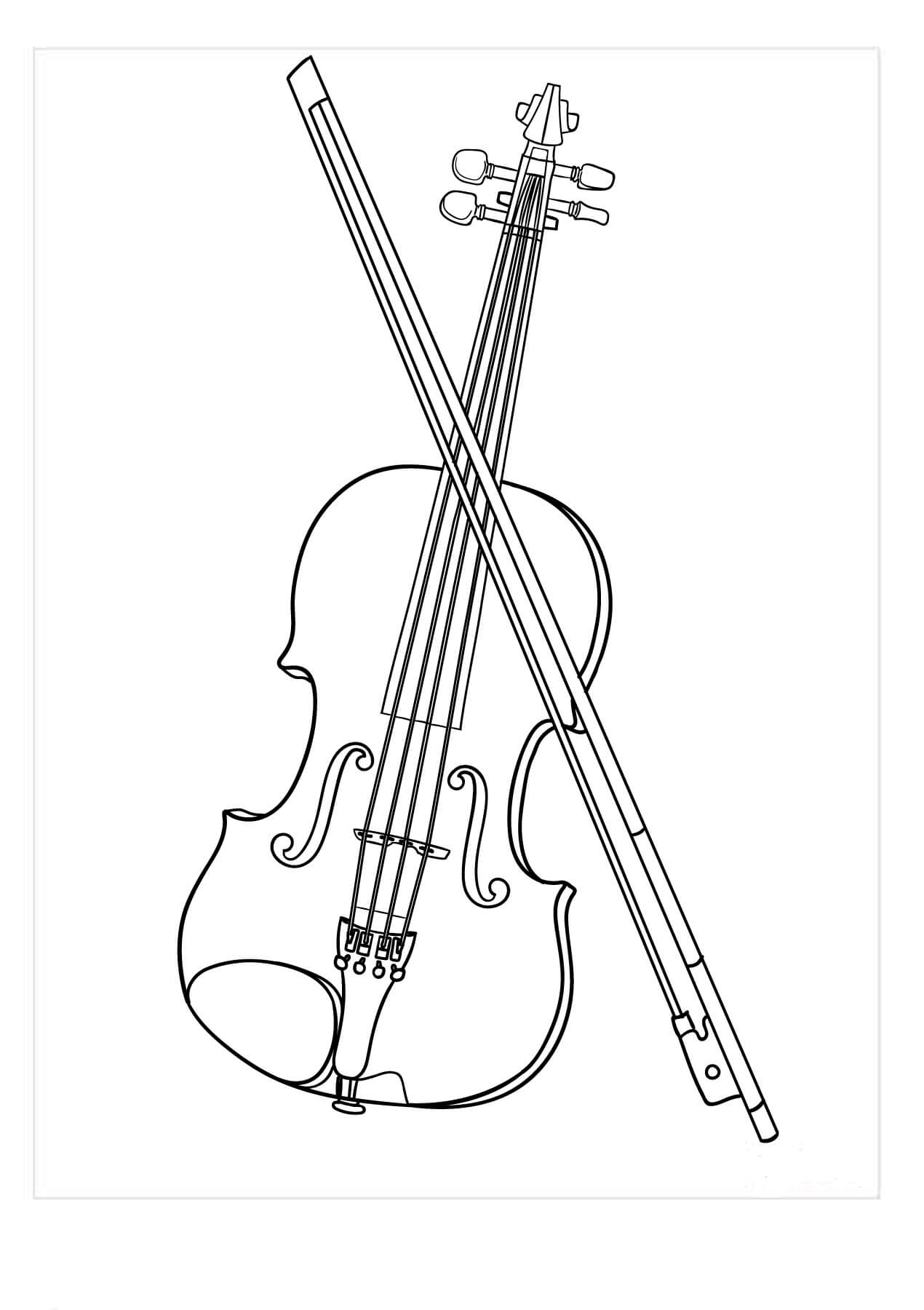 109 Violin Coloring Pages Printable 79