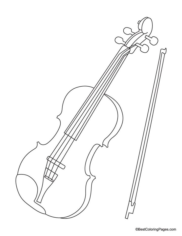 109 Violin Coloring Pages Printable 80