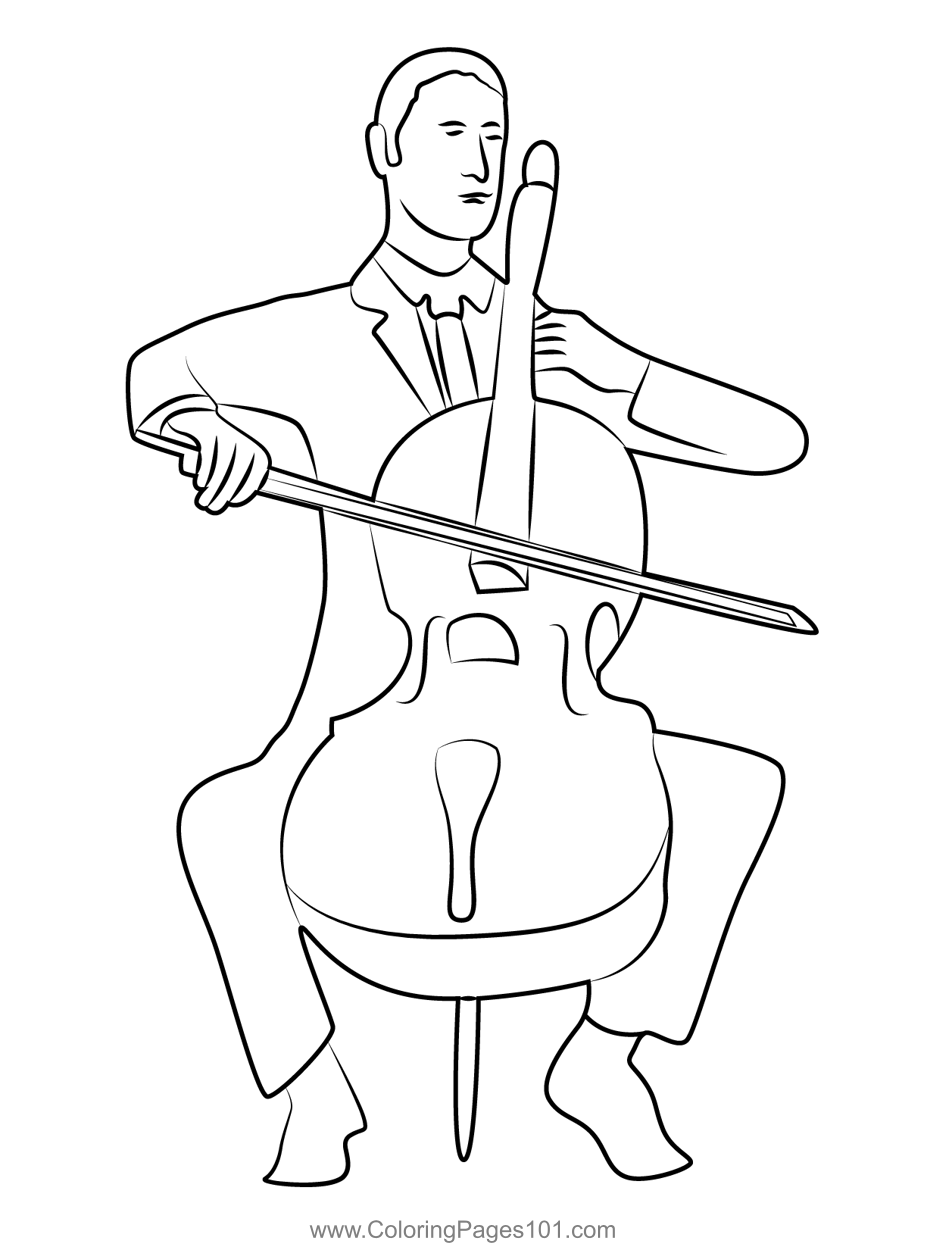 109 Violin Coloring Pages Printable 89