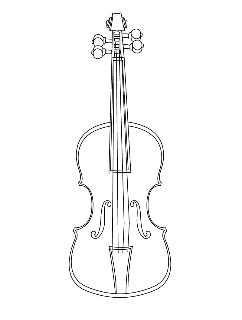 109 Violin Coloring Pages Printable 90