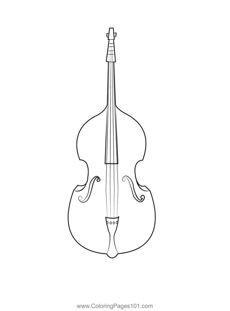 109 Violin Coloring Pages Printable 92