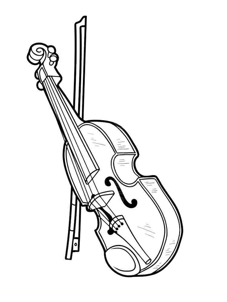 109 Violin Coloring Pages Printable 98