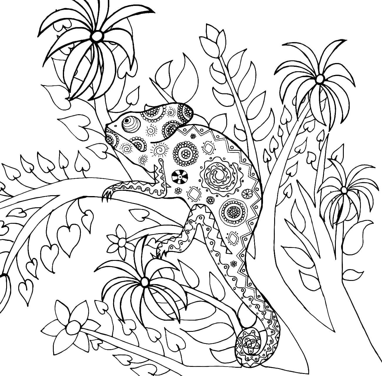 115 Chameleon Coloring Pages Printable 107