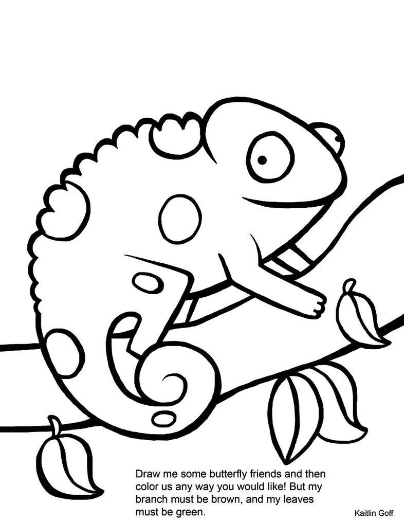 115 Chameleon Coloring Pages Printable 111