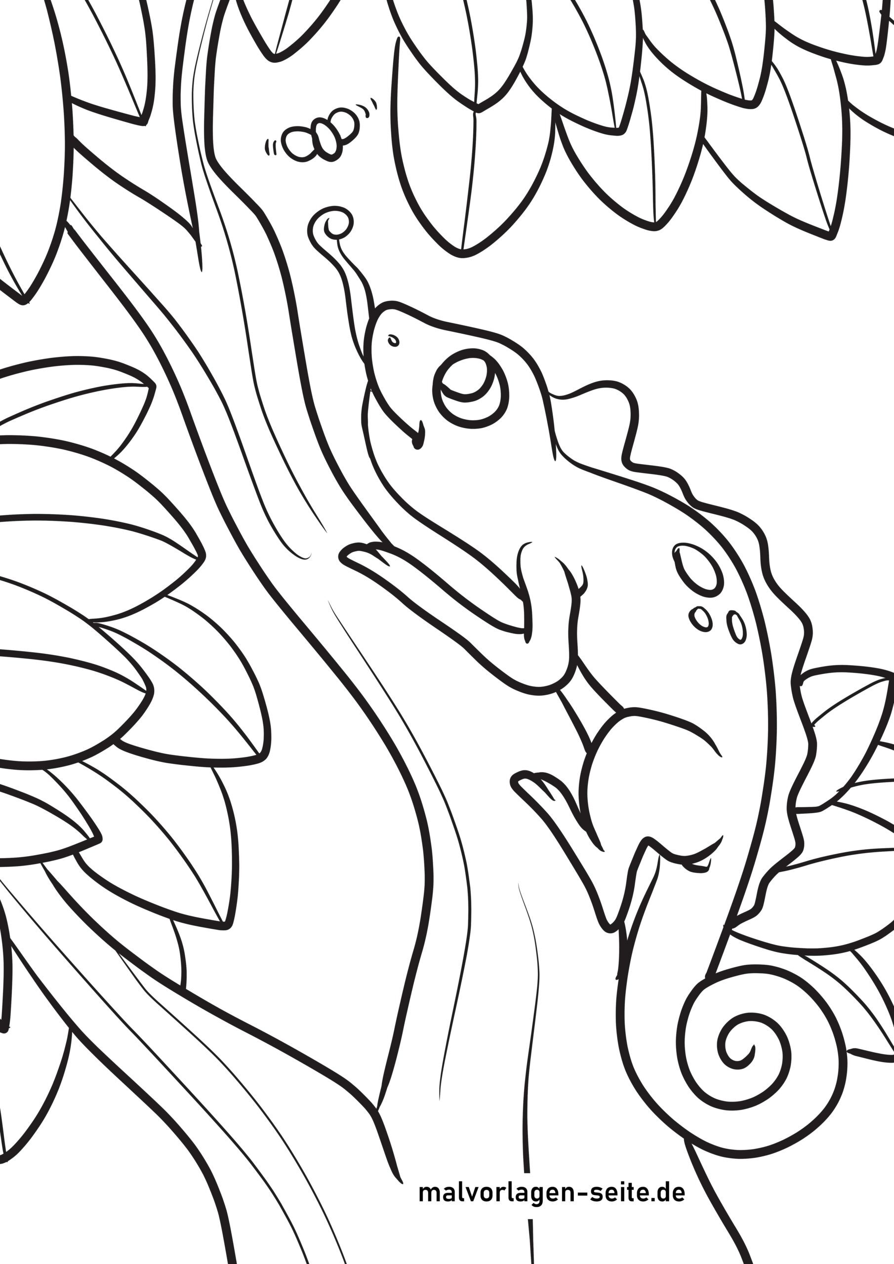 115 Chameleon Coloring Pages Printable 37