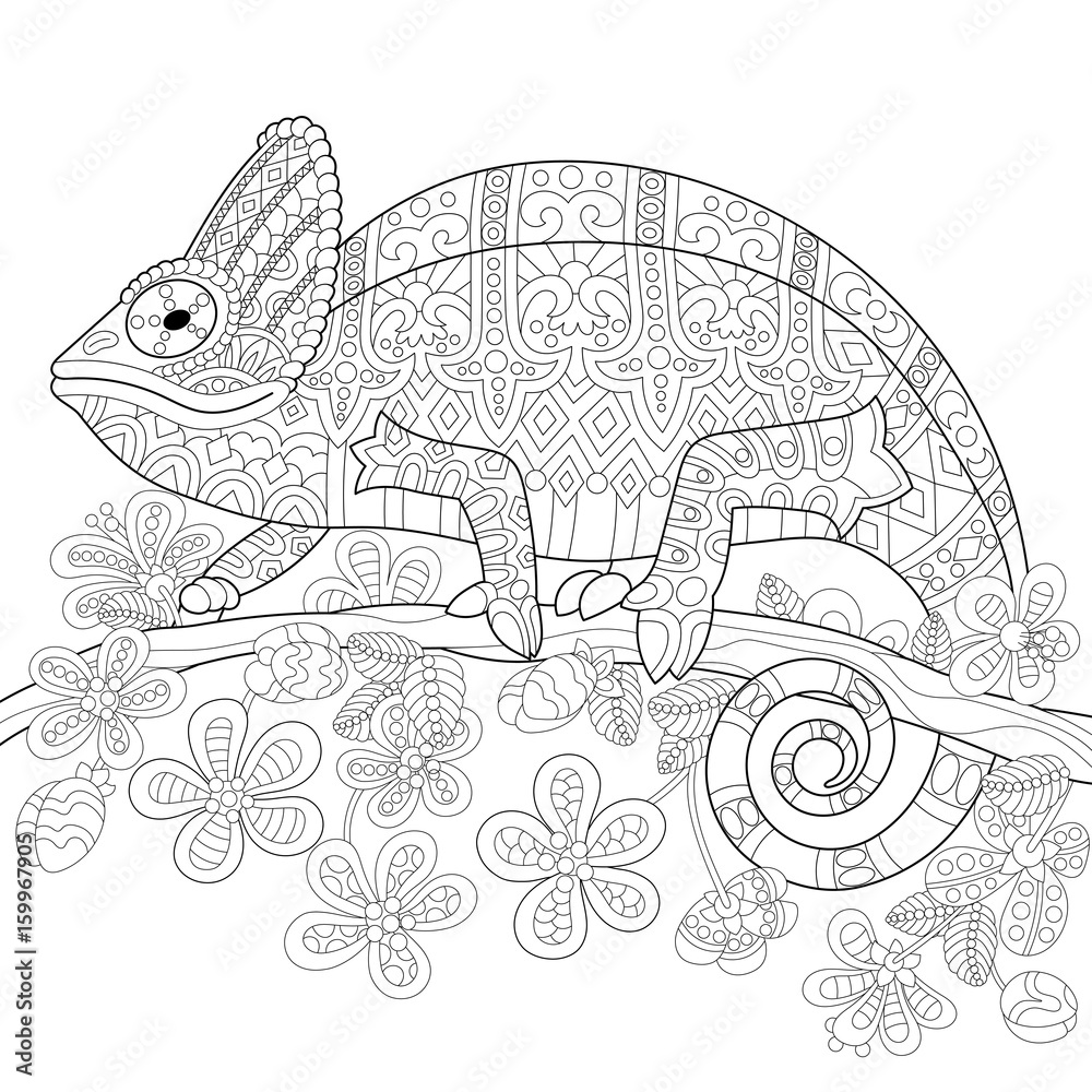 115 Chameleon Coloring Pages Printable 52