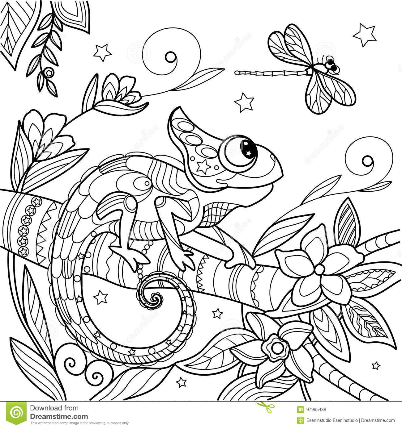 115 Chameleon Coloring Pages Printable 53