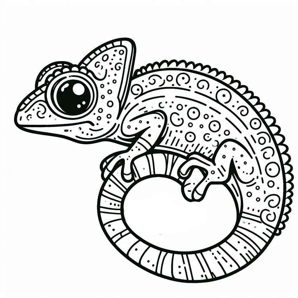 115 Chameleon Coloring Pages Printable 63