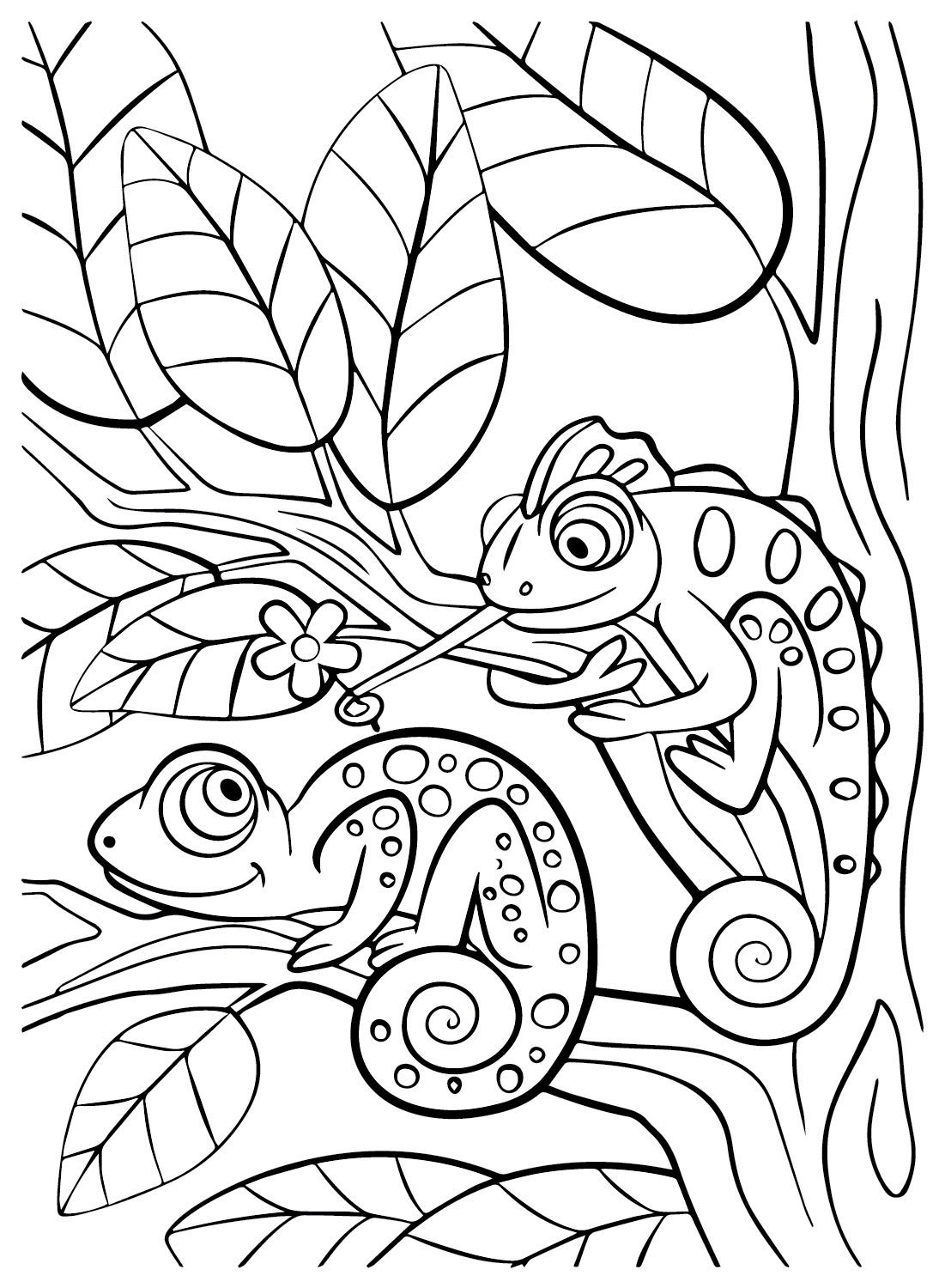 115 Chameleon Coloring Pages Printable 96