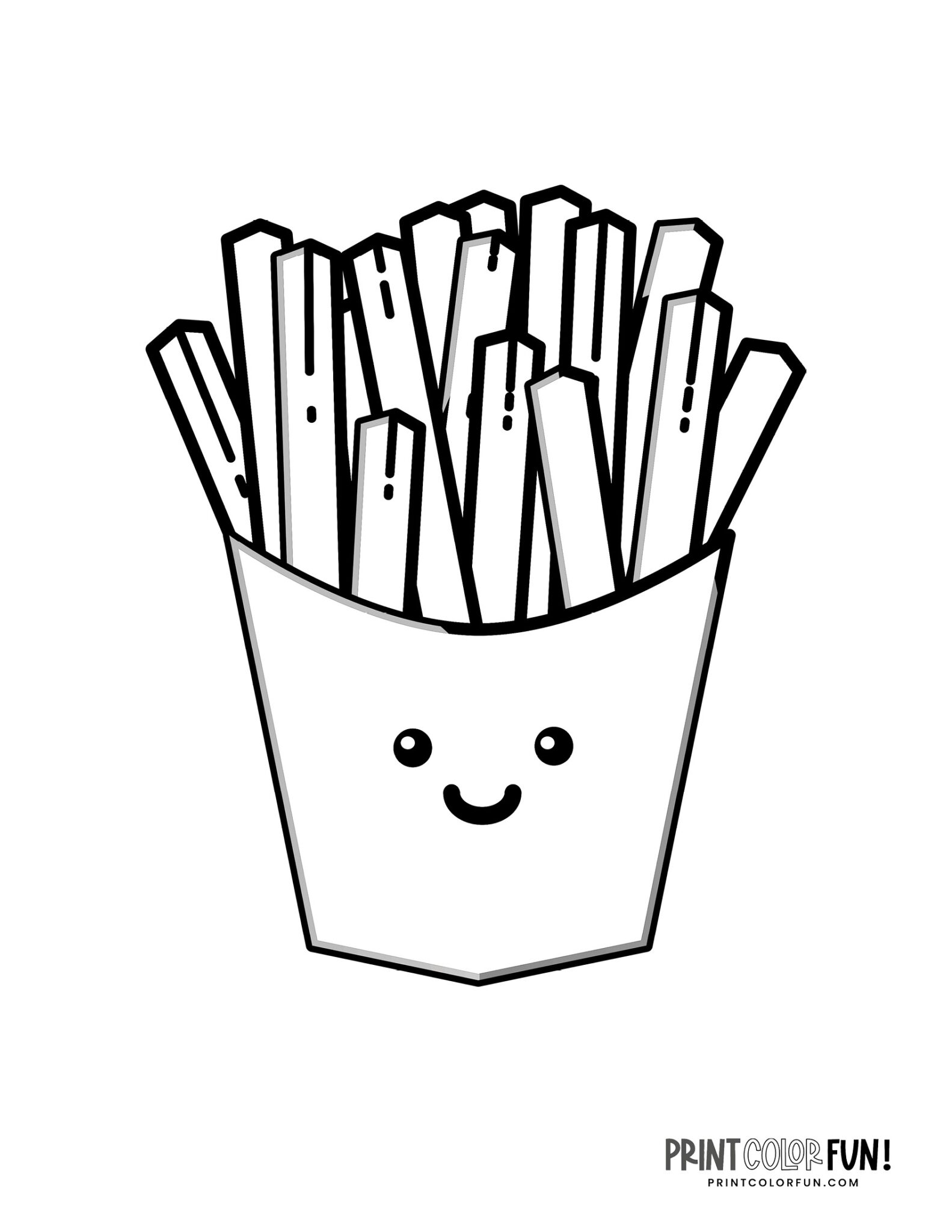 116 French Fries Coloring Pages Printable 1